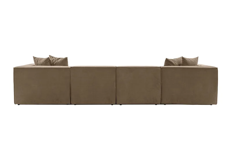 Gregor Sofa med Sjeselong 4-seter - Brun - Møbler - Sofaer - Sofaer med sjeselong - 4 seters sofa med divan