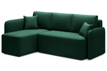 Hadson 3-seter Sofa med Sjeselong - Grønn - Møbler - Sofaer - Fløyelssofaer