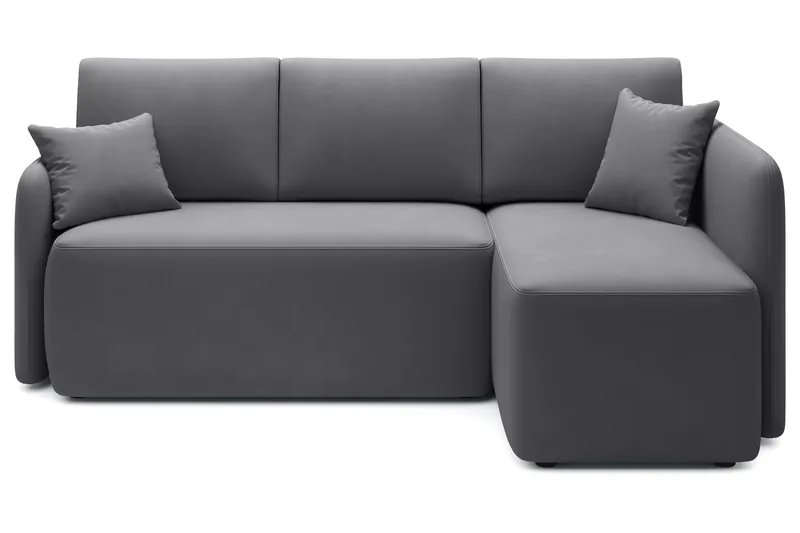 Hadson 3-seter Sofa med Sjeselong, Mørk grå