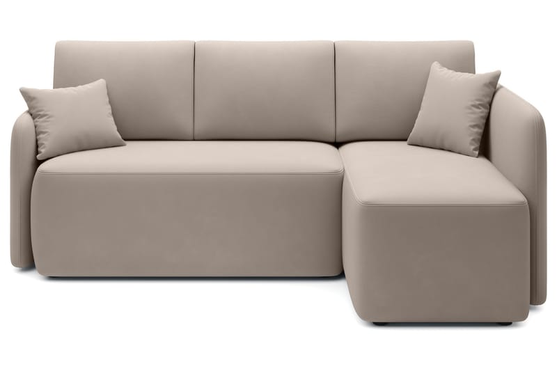 Hadson 3-seters Sofa med Divan - Beige - Møbler - Sofaer - Fløyelssofaer