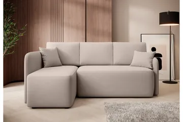 Hadson 3-seters Sofa med Divan - Beige - Møbler - Sofaer - Fløyelssofaer