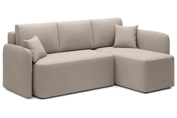 Hadson 3-seters Sofa med Divan - Beige - Møbler - Sofaer - Fløyelssofaer