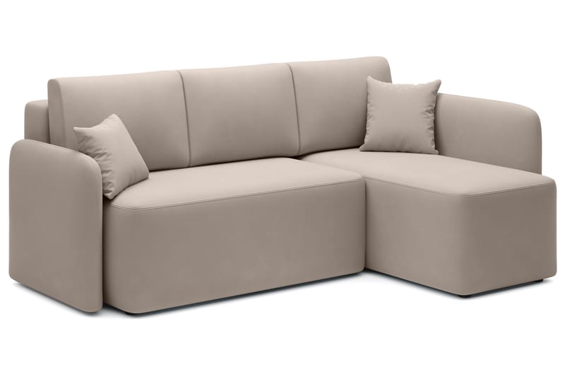 Hadson 3-seters Sofa med Divan - Beige - Møbler - Sofaer - Fløyelssofaer