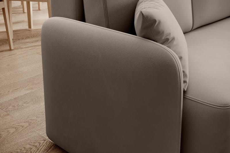 Hadson 3-seters Sofa med Divan - Beige - Møbler - Sofaer - Fløyelssofaer