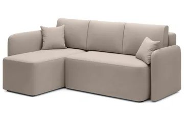 Hadson 3-seters Sofa med Divan - Beige - Møbler - Sofaer - Fløyelssofaer