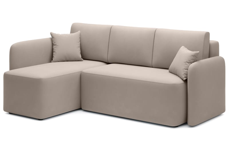 Hadson 3-seters Sofa med Divan - Beige - Møbler - Sofaer - Fløyelssofaer