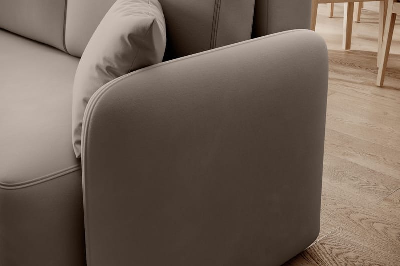 Hadson 3-seters Sofa med Divan - Beige - Møbler - Sofaer - Fløyelssofaer