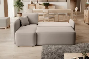 Hadson 3-seters Sofa med Divan - Beige - Møbler - Sofaer - Fløyelssofaer