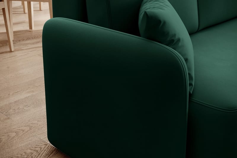 Hadson 3-seters Sofa med Divan - Grønn - Møbler - Sofaer - Fløyelssofaer