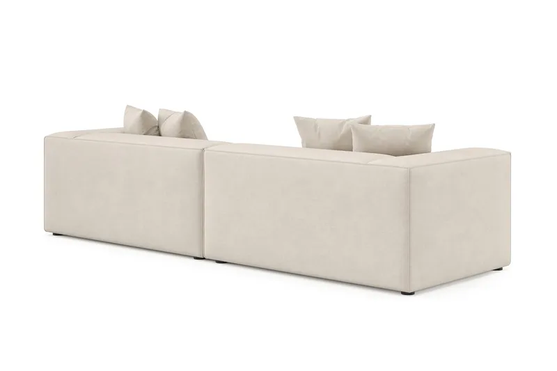 Havana lav 3-seters sofa med vendbar sjeselong - Beige - Møbler - Sofaer - Sofaer med sjeselong - 3 seters sofa med divan
