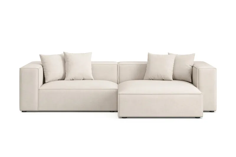 Havana lav 3-seters sofa med vendbar sjeselong - Beige - Møbler - Sofaer - Sofaer med sjeselong - 3 seters sofa med divan