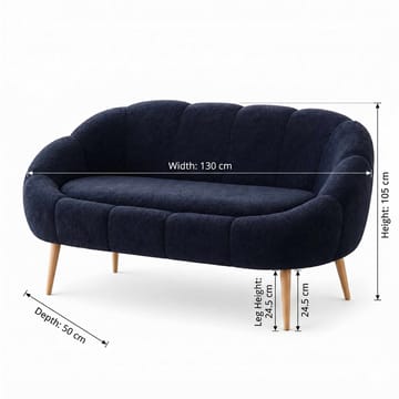 Havel 2-seter Rett Sofa i Stoff - Antrasitt - Møbler - Sofaer - 2 seter sofa