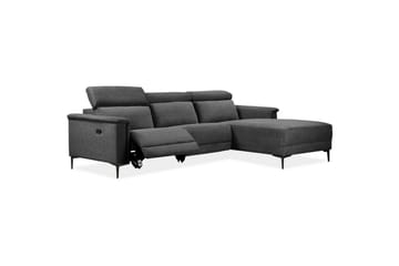 Hjørnesofa 3-seter Lund Antrasitt, Belfast-stoff, Høyre Manuell Recliner - Antrasitt, Belfast-stoff, Høyre Manuell Recliner - Møbler - Sofaer - Reclinersofaer