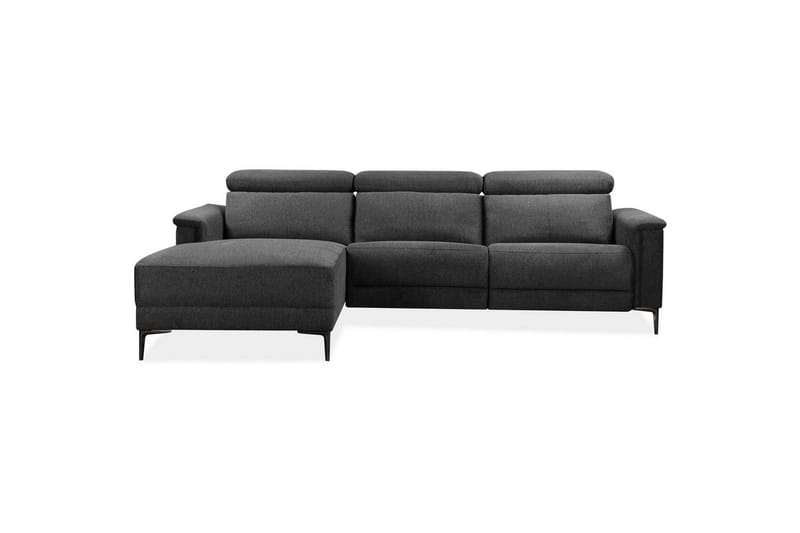 Hjørnesofa 3-seter Lund Antrasitt, Belfast-stoff, Venstre Elektrisk Recliner - Antrasitt, Belfast-stoff, Venstre Elektrisk Recliner - Møbler - Sofaer - Reclinersofaer