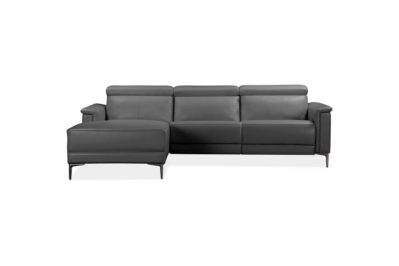 Hjørnesofa 3-seter Lund Grå, PU, Venstre Manuell Recliner - Grå, PU, Venstre Manuell Recliner - Møbler - Sofaer - Reclinersofaer