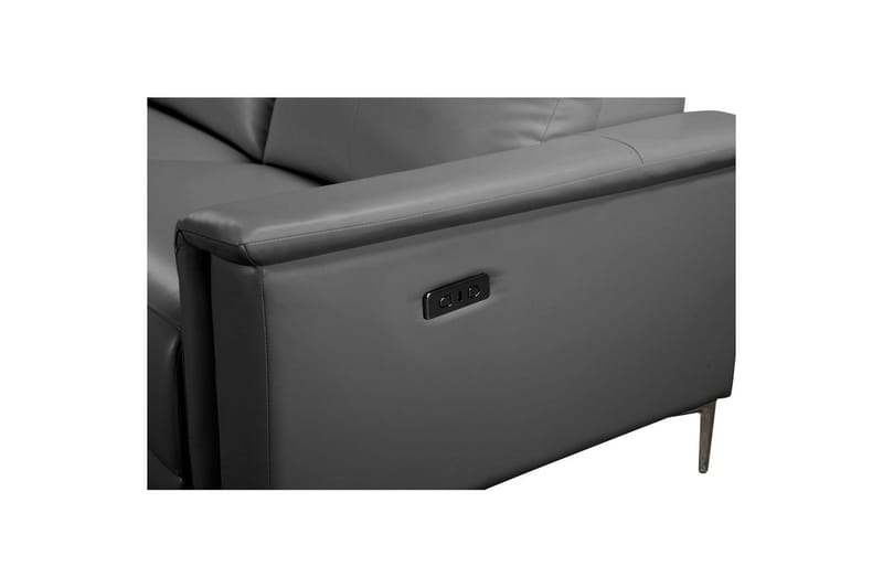 Hjørnesofa 3-seter Lund Grå, PU, Venstre Elektrisk Recliner - Grå, PU, Venstre Elektrisk Recliner - Møbler - Sofaer - Reclinersofaer