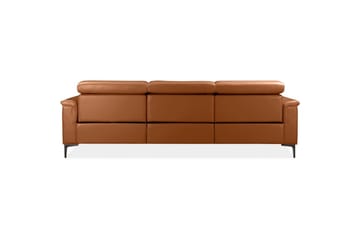 Hjørnesofa 3-seter Lund Kognac, Lær/PU, Venstre Elektrisk Recliner - Kognac, Lær/PU, Venstre Elektrisk Recliner - Møbler - Sofaer - Reclinersofaer