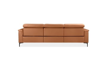 Hjørnesofa 3-seter Lund Kognac, Lær/PU, Venstre Manuell Recliner - Kognac, Lær/PU, Venstre Manuell Recliner - Møbler - Sofaer - Reclinersofaer
