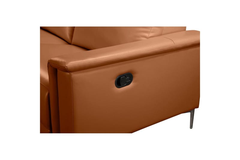 Hjørnesofa 3-seter Lund Kognac, PU, Venstre Manuell Recliner - Kognac, PU, Venstre Manuell Recliner - Møbler - Sofaer - Reclinersofaer