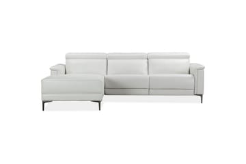 Hjørnesofa 3-seter Lund Krem, PU, Venstre Elektrisk Recliner - Krem, PU, Venstre Elektrisk Recliner - Møbler - Sofaer - Reclinersofaer