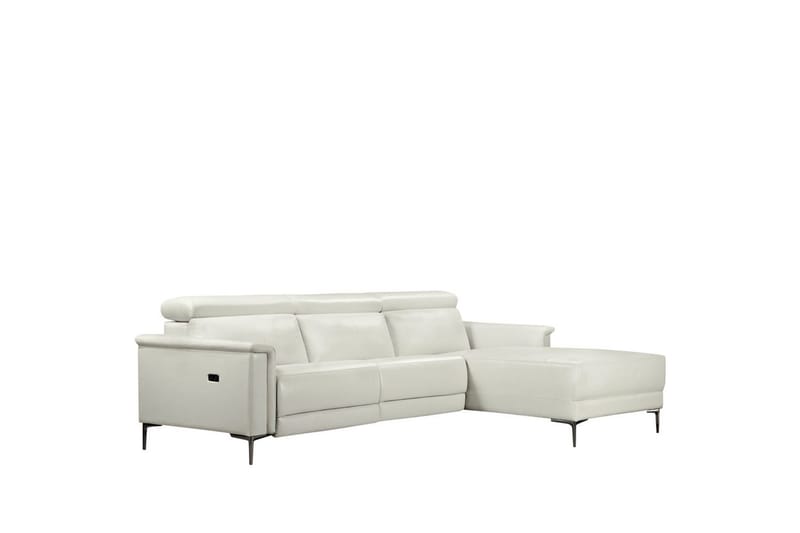 Hjørnesofa 3-seter Lund Krem, PU, Høyre Elektrisk Recliner - Krem, PU, Høyre Elektrisk Recliner - Møbler - Sofaer - Reclinersofaer