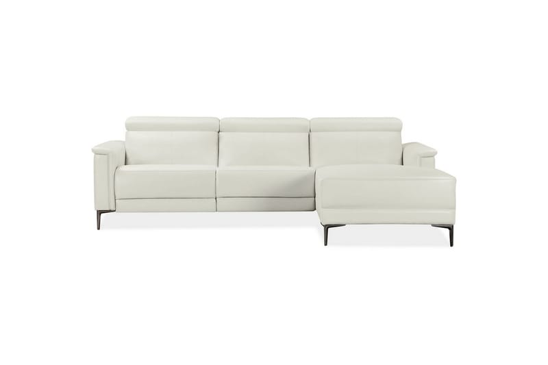 Hjørnesofa 3-seter Lund Krem, PU, Høyre Elektrisk Recliner - Krem, PU, Høyre Elektrisk Recliner - Møbler - Sofaer - Reclinersofaer