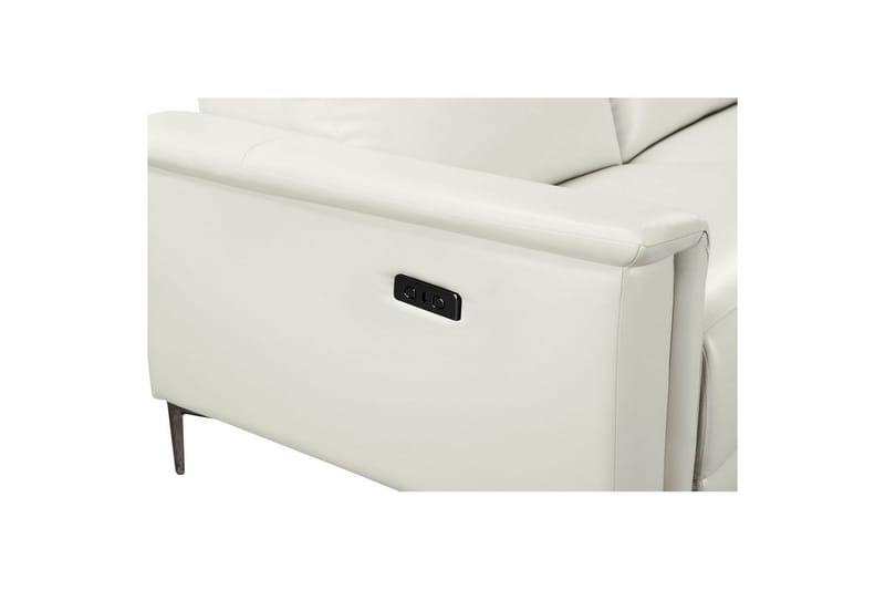 Hjørnesofa 3-seter Lund Krem, PU, Høyre Elektrisk Recliner - Krem, PU, Høyre Elektrisk Recliner - Møbler - Sofaer - Reclinersofaer