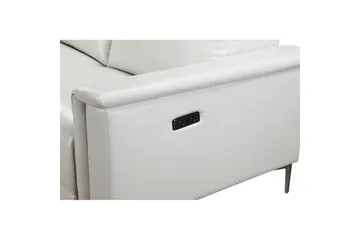 Hjørnesofa 3-seter Lund Krem, PU, Venstre Elektrisk Recliner - Krem, PU, Venstre Elektrisk Recliner - Møbler - Sofaer - Reclinersofaer