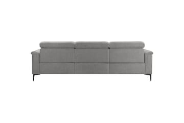 Hjørnesofa 3-seter Lund Lys grå, Belfast-stoff, Høyre Elektrisk Recliner - Lys grå, Belfast-stoff, Høyre Elektrisk Recliner - Møbler - Sofaer - Reclinersofaer