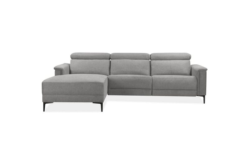 Hjørnesofa 3-seter Lund Lys grå, Belfast-stoff, Venstre Manuell Recliner - Lys grå, Belfast-stoff, Venstre Manuell Recliner - Møbler - Sofaer - Reclinersofaer