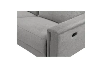 Hjørnesofa 3-seter Lund Lys grå, Belfast-stoff, Venstre Manuell Recliner - Lys grå, Belfast-stoff, Venstre Manuell Recliner - Møbler - Sofaer - Reclinersofaer