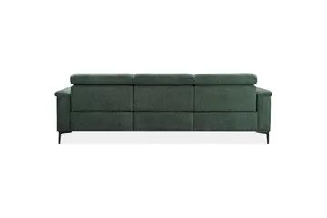 Hjørnesofa 3-seter Lund Mørk grønn, Belfast-stoff, Høyre Elektrisk Recliner - Mørk grønn, Belfast-stoff, Høyre Elektrisk Recliner - Møbler - Sofaer - Reclinersofaer