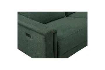 Hjørnesofa 3-seter Lund Mørk grønn, Belfast-stoff, Høyre Elektrisk Recliner - Mørk grønn, Belfast-stoff, Høyre Elektrisk Recliner - Møbler - Sofaer - Reclinersofaer