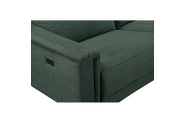 Hjørnesofa 3-seter Lund Mørk grønn, Belfast-stoff, Høyre Elektrisk Recliner - Mørk grønn, Belfast-stoff, Høyre Elektrisk Recliner - Møbler - Sofaer - Reclinersofaer