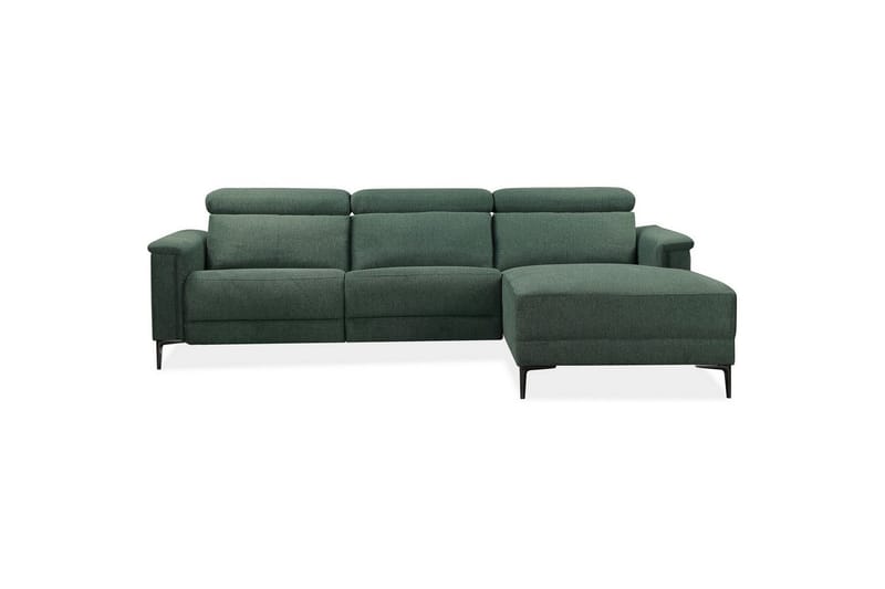 Hjørnesofa 3-seter Lund Mørk grønn, Belfast-stoff, Høyre Manuell Recliner - Mørk grønn, Belfast-stoff, Høyre Manuell Recliner - Møbler - Sofaer - Reclinersofaer
