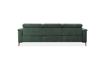 Hjørnesofa 3-seter Lund Mørk grønn, Belfast-stoff, Venstre Elektrisk Recliner - Mørk grønn, Belfast-stoff, Venstre Elektrisk Recliner - Møbler - Sofaer - Reclinersofaer