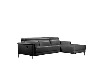 Svart, Lær/PU, Høyre Manuell Recliner