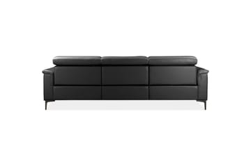 Hjørnesofa 3-seter Lund Svart, Lær/PU, Høyre Manuell Recliner - Svart, Lær/PU, Høyre Manuell Recliner - Møbler - Sofaer - Reclinersofaer