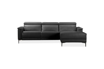 Hjørnesofa 3-seter Lund Svart, PU, Høyre Elektrisk Recliner - Svart, PU, Høyre Elektrisk Recliner - Møbler - Sofaer - Reclinersofaer
