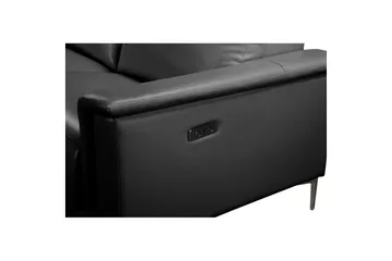 Hjørnesofa 3-seter Lund Svart, PU, Venstre Elektrisk Recliner - Svart, PU, Venstre Elektrisk Recliner - Møbler - Sofaer - Reclinersofaer