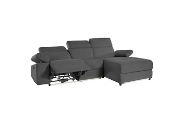 Hjørnesofa 3-seter Rayland Antrasitt, Sunday Stoff, Høyre Manuell Recliner - Antrasitt, Sunday Stoff, Høyre Manuell Recliner - Møbler - Sofaer - Reclinersofaer