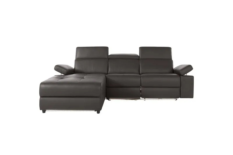 Hjørnesofa 3-seter Rayland Brun, Lær/PU, Venstre Elektrisk Recliner - Brun, Lær/PU, Venstre Elektrisk Recliner - Møbler - Sofaer - Reclinersofaer