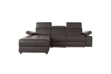 Hjørnesofa 3-seter Rayland Brun, Lær/PU, Venstre Elektrisk Recliner - Brun, Lær/PU, Venstre Elektrisk Recliner - Møbler - Sofaer - Reclinersofaer