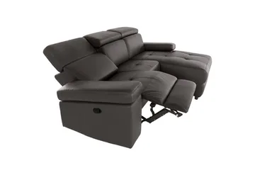 Hjørnesofa 3-seter Rayland Brun, PU, Høyre Manuell Recliner - Brun, PU, Høyre Manuell Recliner - Møbler - Sofaer - Reclinersofaer
