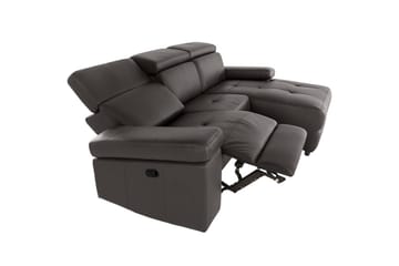 Hjørnesofa 3-seter Rayland Brun, PU, Høyre Manuell Recliner - Brun, PU, Høyre Manuell Recliner - Møbler - Sofaer - Reclinersofaer