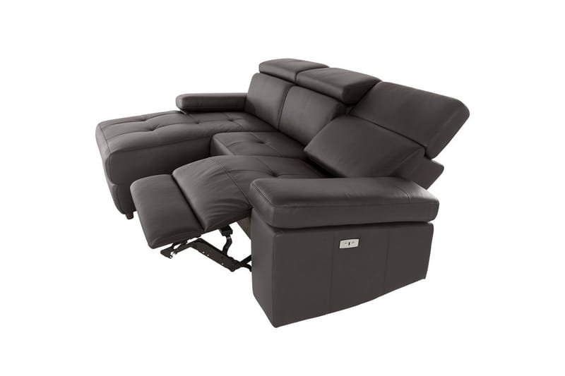 Hjørnesofa 3-seter Rayland Brun, PU, Venstre Elektrisk Recliner - Brun, PU, Venstre Elektrisk Recliner - Møbler - Sofaer - Reclinersofaer