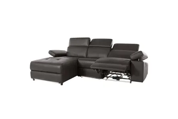 Hjørnesofa 3-seter Rayland Brun, PU, Venstre Elektrisk Recliner - Brun, PU, Venstre Elektrisk Recliner - Møbler - Sofaer - Reclinersofaer
