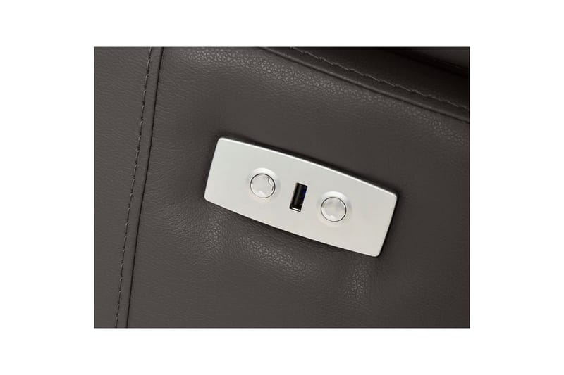 Hjørnesofa 3-seter Rayland Brun, PU, Venstre Elektrisk Recliner - Brun, PU, Venstre Elektrisk Recliner - Møbler - Sofaer - Reclinersofaer