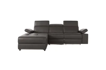 Hjørnesofa 3-seter Rayland Brun, PU, Venstre Elektrisk Recliner - Brun, PU, Venstre Elektrisk Recliner - Møbler - Sofaer - Reclinersofaer