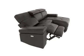 Hjørnesofa 3-seter Rayland Brun, PU, Høyre Elektrisk Recliner - Brun, PU, Høyre Elektrisk Recliner - Møbler - Sofaer - Reclinersofaer